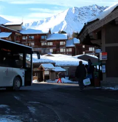 Arrêt navette - Départ pour Plagne Soleil