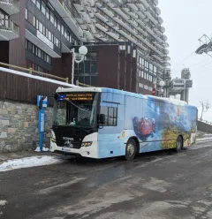Shuttle-Haltestelle Plagne Aime 2000_La Plagne