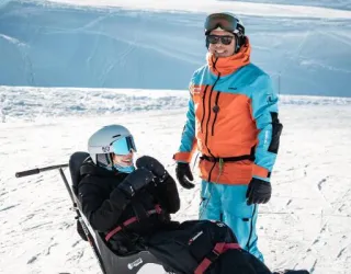 Balade en tandem ski avec un moniteur