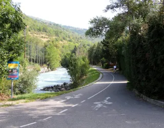 Départ de la piste cyclablee