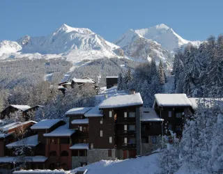 Village du Coches sous la neige