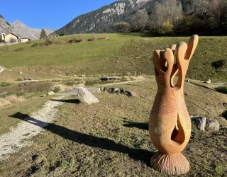 Exposition sculpture sur bois_Champagny-en-Vanoise