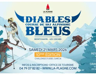 10. Ausgabe des alpinen Skirennens "Les diables bleus" (Die blauen Teufel)_Montchavin-les-Coches