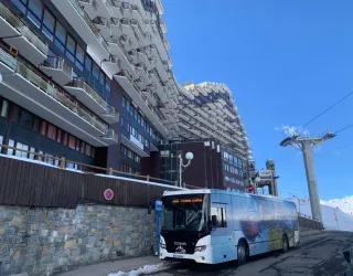 Shuttle-Haltestelle Plagne Aime 2000_La Plagne
