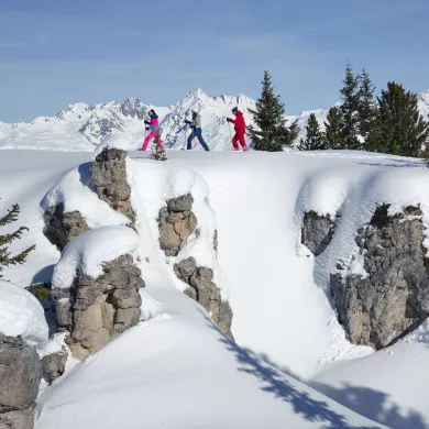 Schneeschuhwandern La Plagne Panorama
