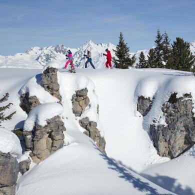 Schneeschuhwandern La Plagne Panorama