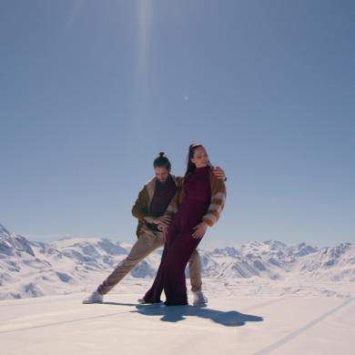 Tanz auf dem Gipfel des Mont St Jacques La Plagne