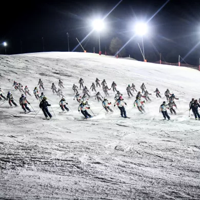 Born to be show Abfahrt in La Plagne