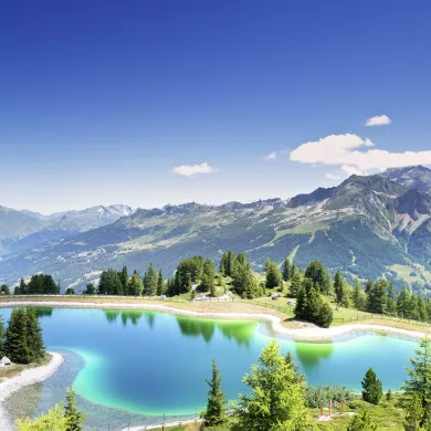 Schöne Wanderung in Richtung des Sees Lac des Pierres Blanches