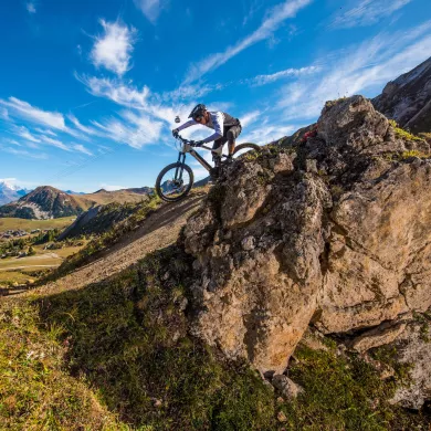 Mountainbiken im Bikepark von La Plagne