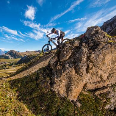 Mountainbiken im Bikepark von La Plagne