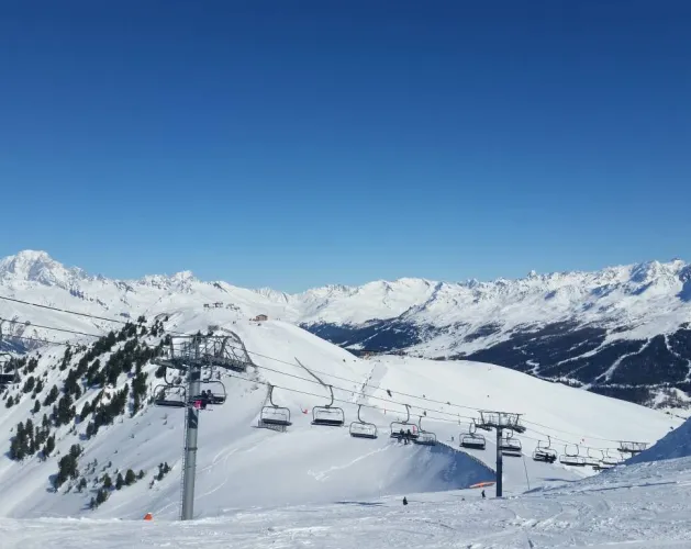 Panorama sur le Mont Blanc au sommet de l'Arpette