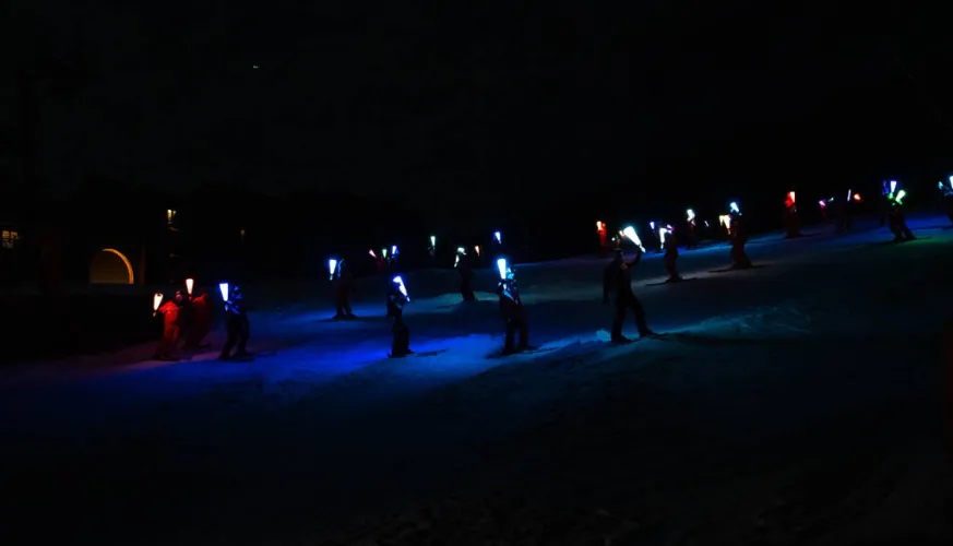 Descente aux flambeaux et feu d'artifices_Plagne-Montalbert