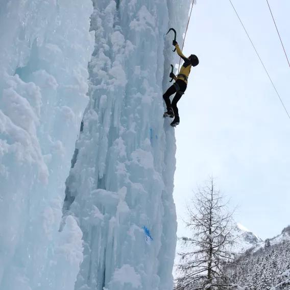 Eisklettern in La Plagne