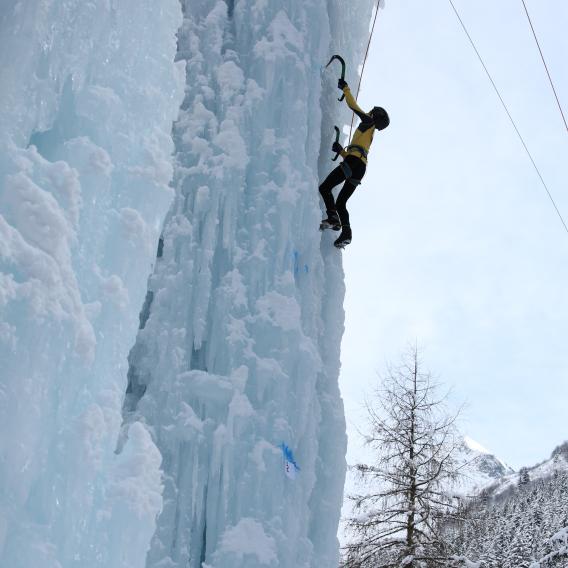 Eisklettern in La Plagne