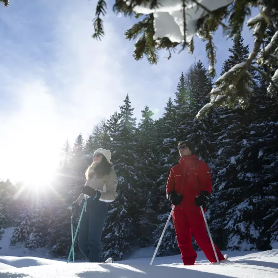 Schneeschuhwanderung für Paare in La Plagne