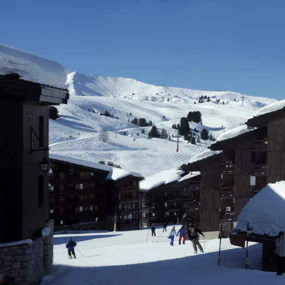 Dorf und Piste von Belle Plagne