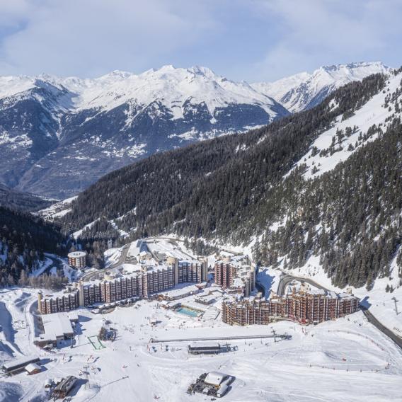 Plagne Bellecôte Talblick