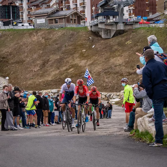 Ankunft des Critérium du Dauphiné in La Plagne 