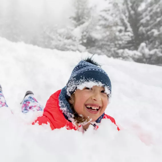 Kinder im Schnee in La Plagne