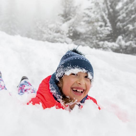 Kinder im Schnee in La Plagne