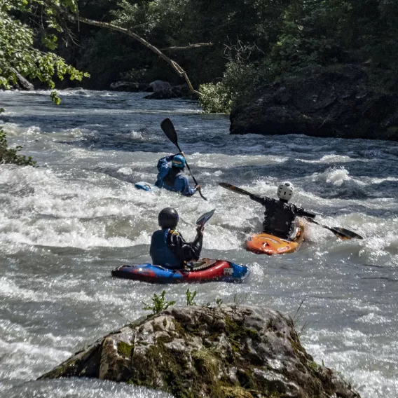 Kajakfahrt auf der Isère
