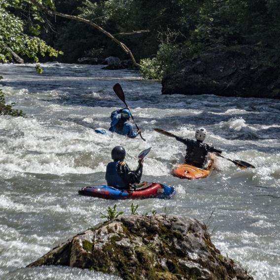 Kajakfahrt auf der Isère