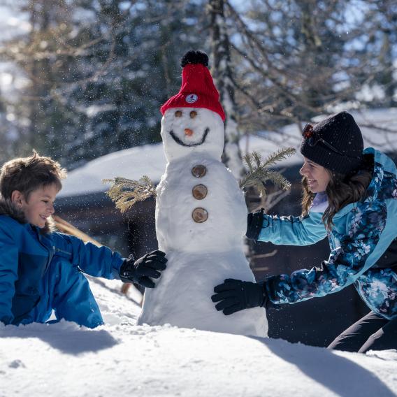 Schneemann in der Familie 