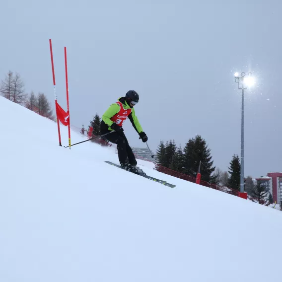 Rennen Slalomstadion La Plagne