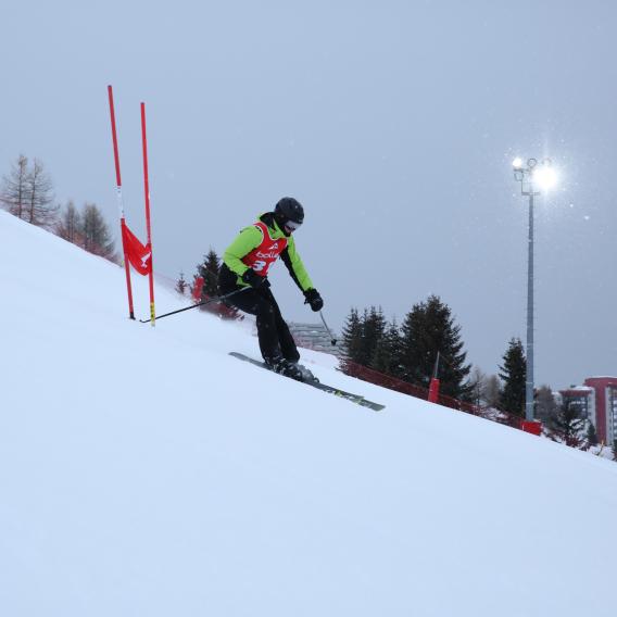 Rennen Slalomstadion La Plagne