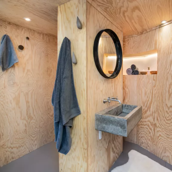 La Plagne Sky House Kabine Badezimmer