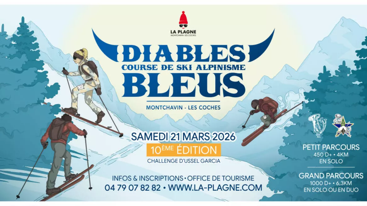 10. Ausgabe des alpinen Skirennens "Les diables bleus" (Die blauen Teufel)_Montchavin-les-Coches