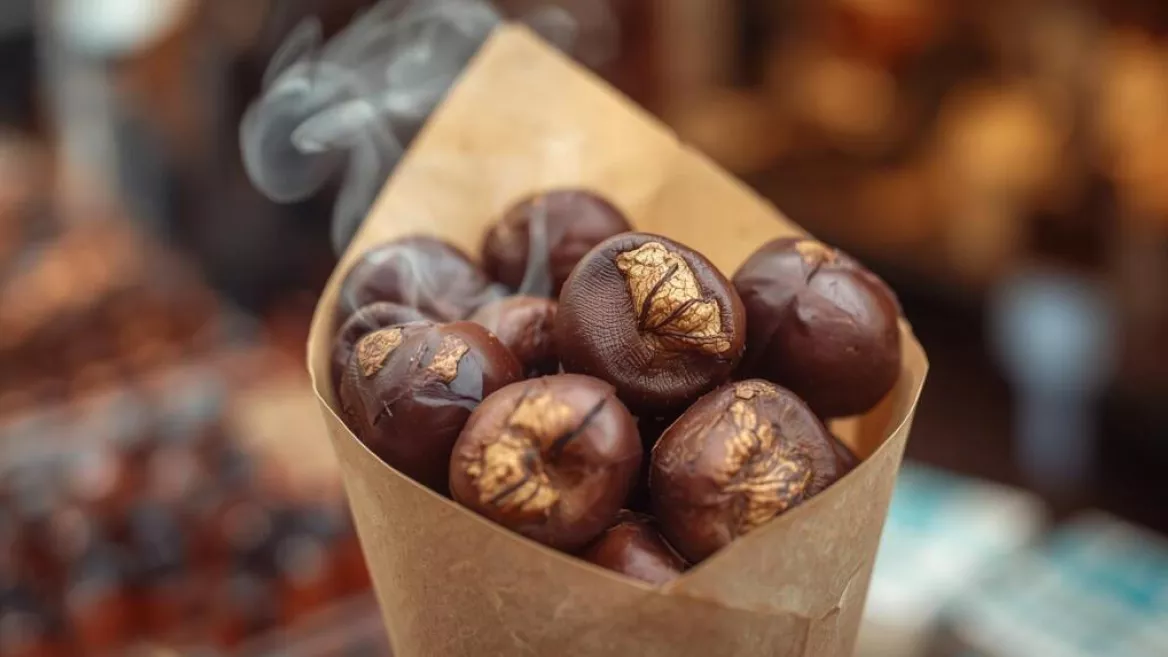 Stand de marrons grillés_Champagny-en-Vanoise