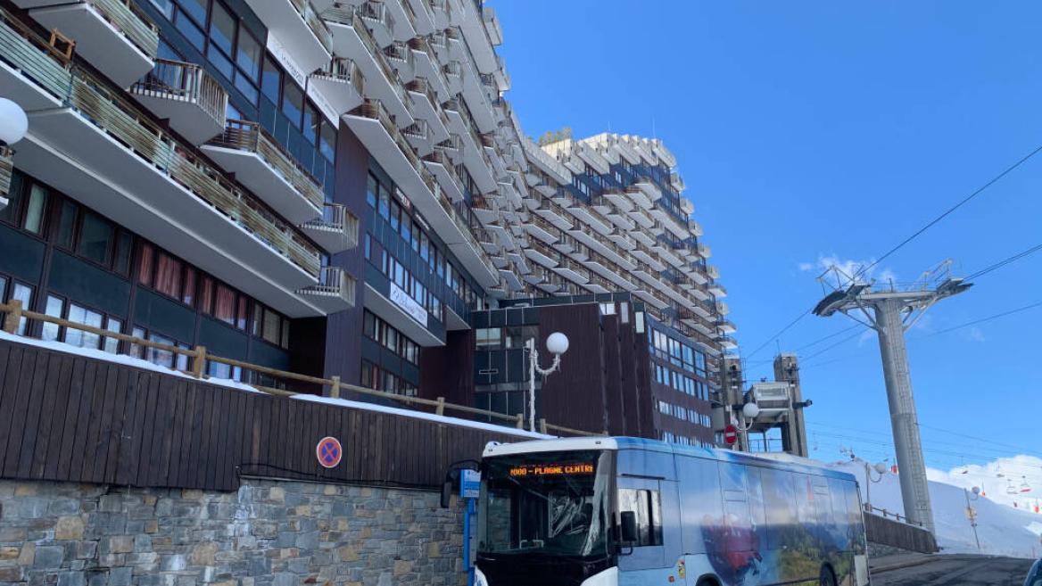 Shuttle-Haltestelle Plagne Aime 2000_La Plagne