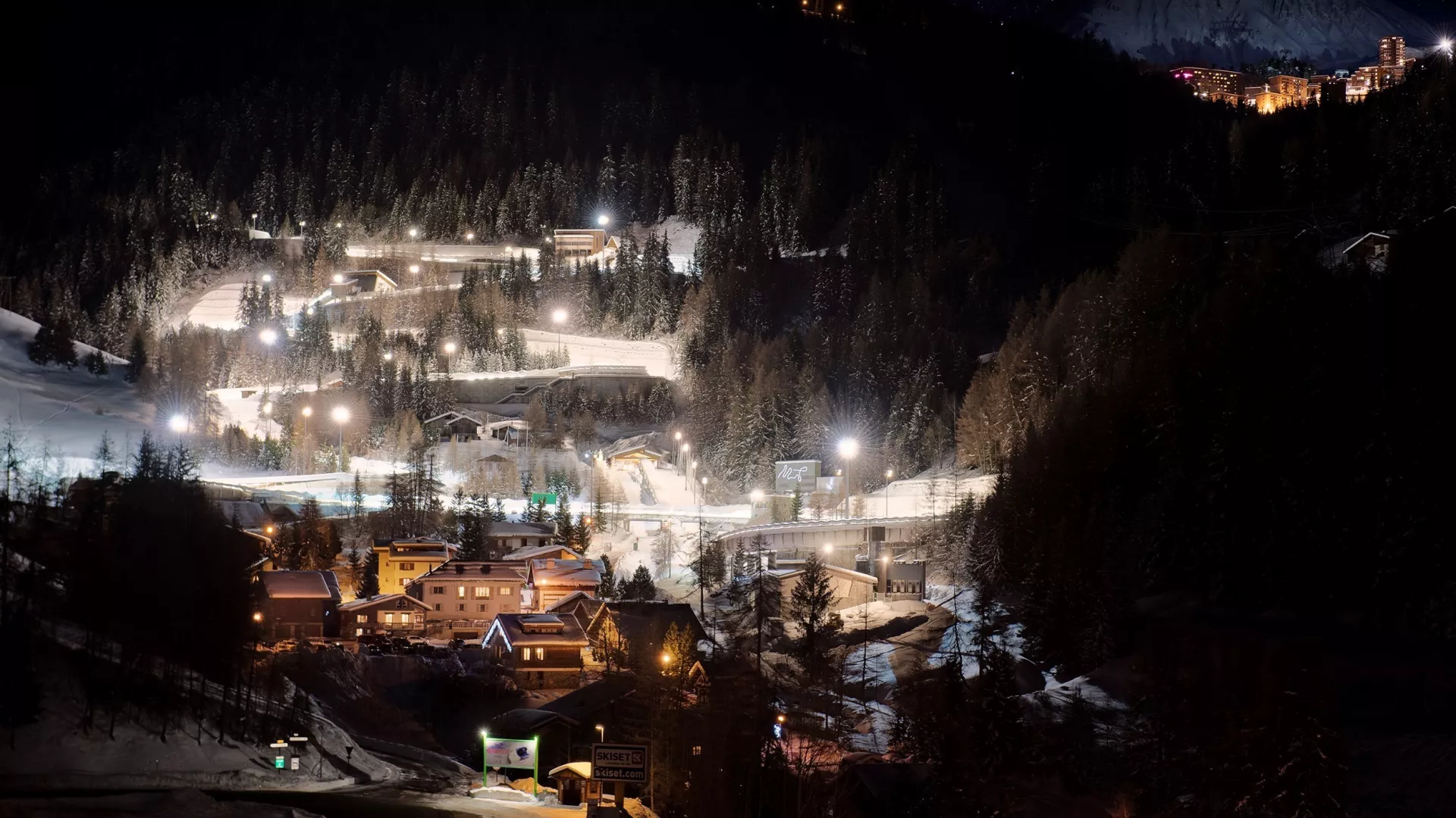 Olympische Nachtbobbahn La Plagne