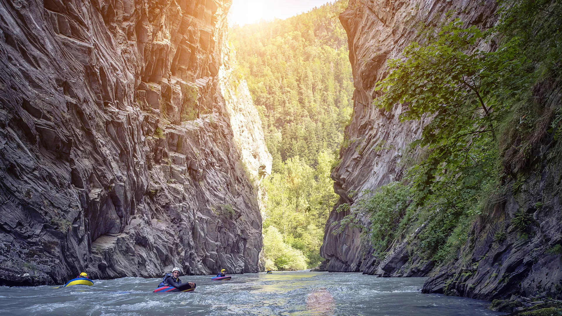 Hydrospeed in der Schlucht von Centrons in La Plagne