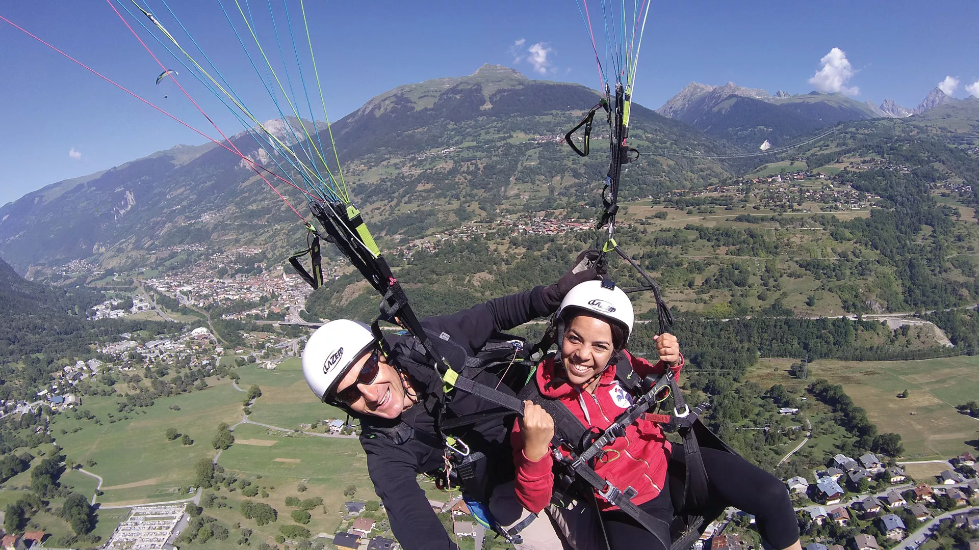 Duo-Paragliding in La Plagne