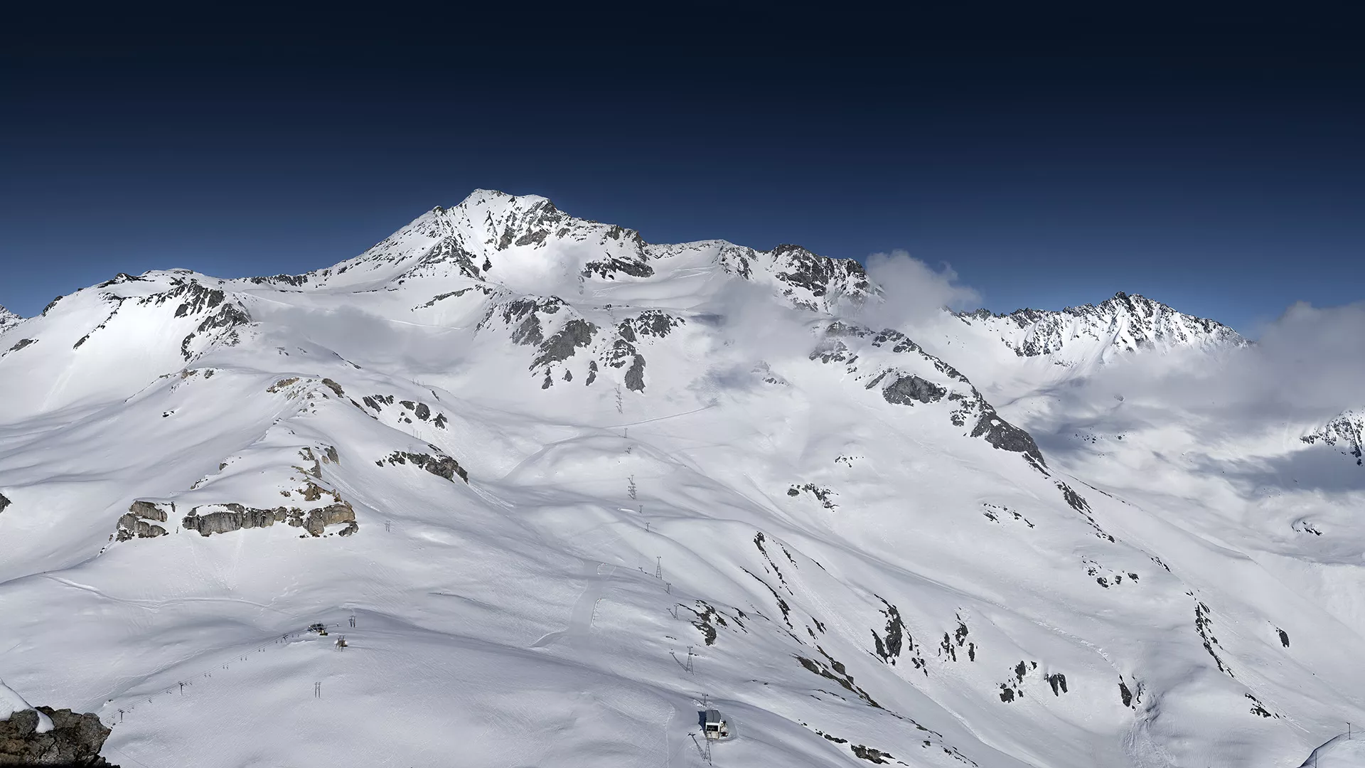 Glacier de Bellecôte in La Plagne im Winter