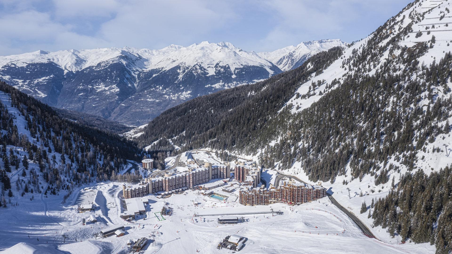 Plagne Bellecôte Talblick