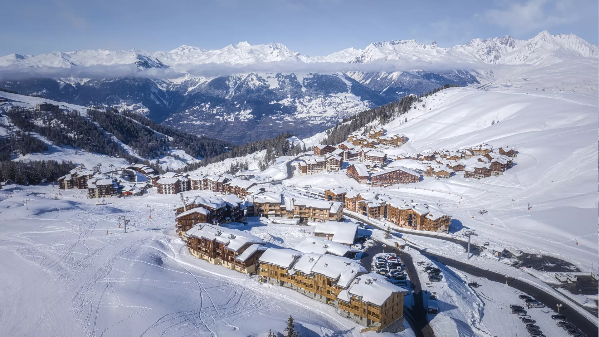 La Plagne Soleil aus der Vogelperspektive