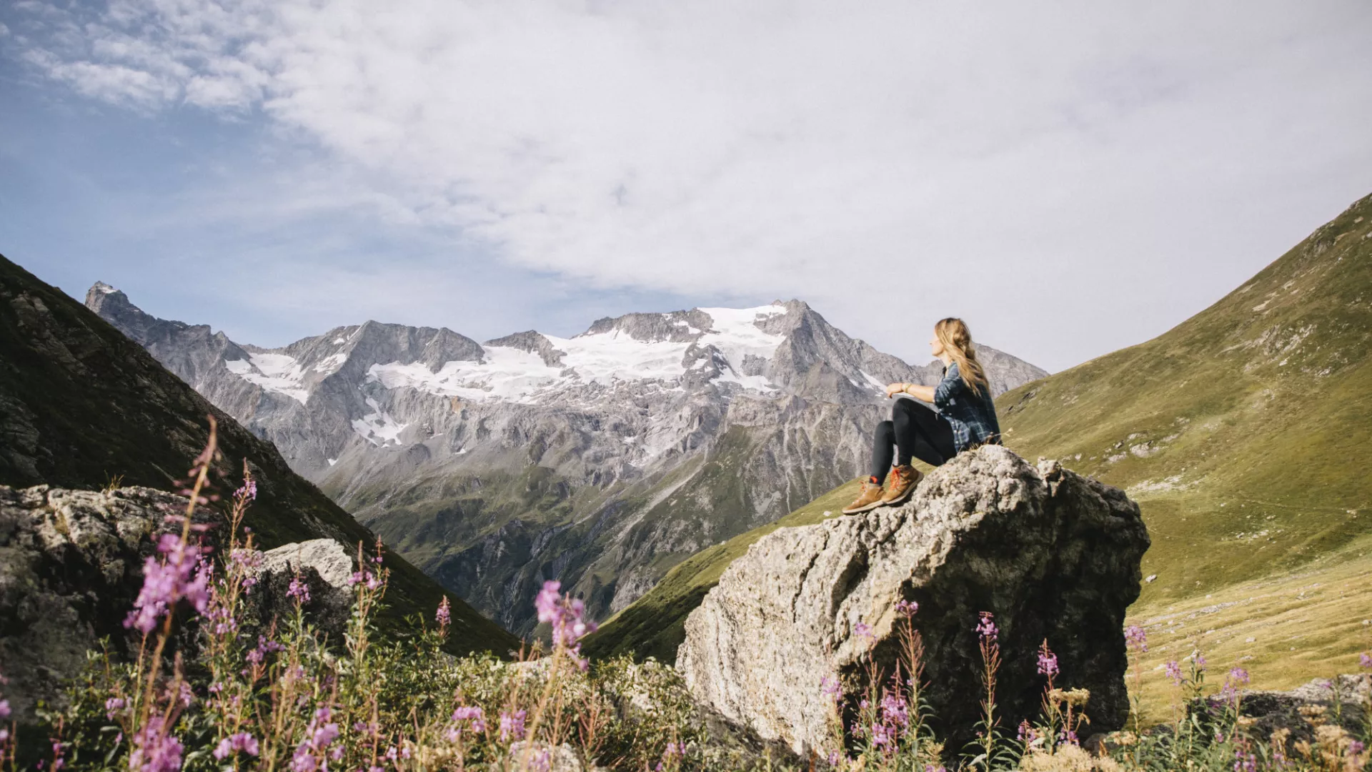 Wandern in La Plagne Champagny en Vanoise im Sommer
