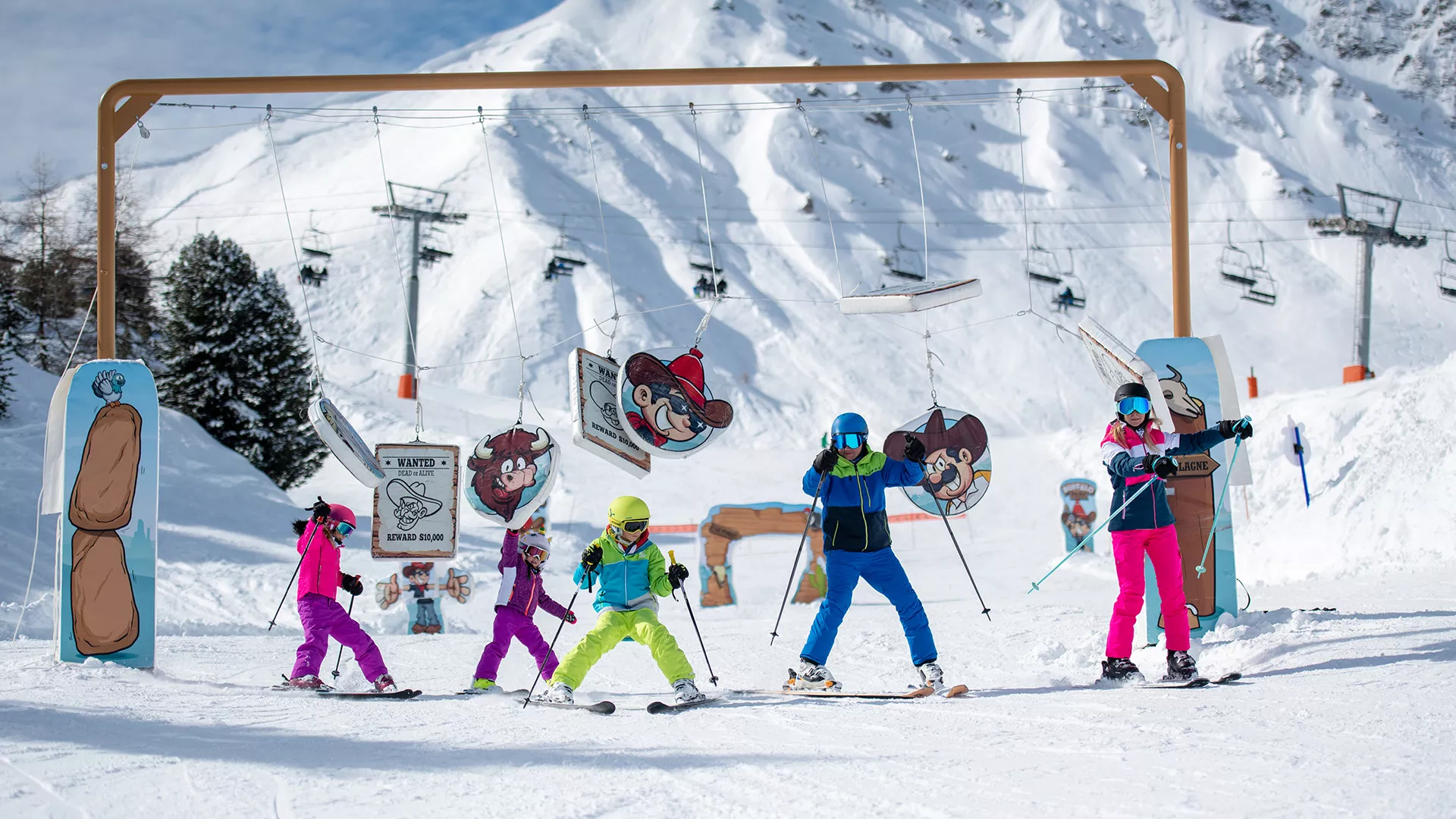 Buffalo Park mit der Familie in La Plagne