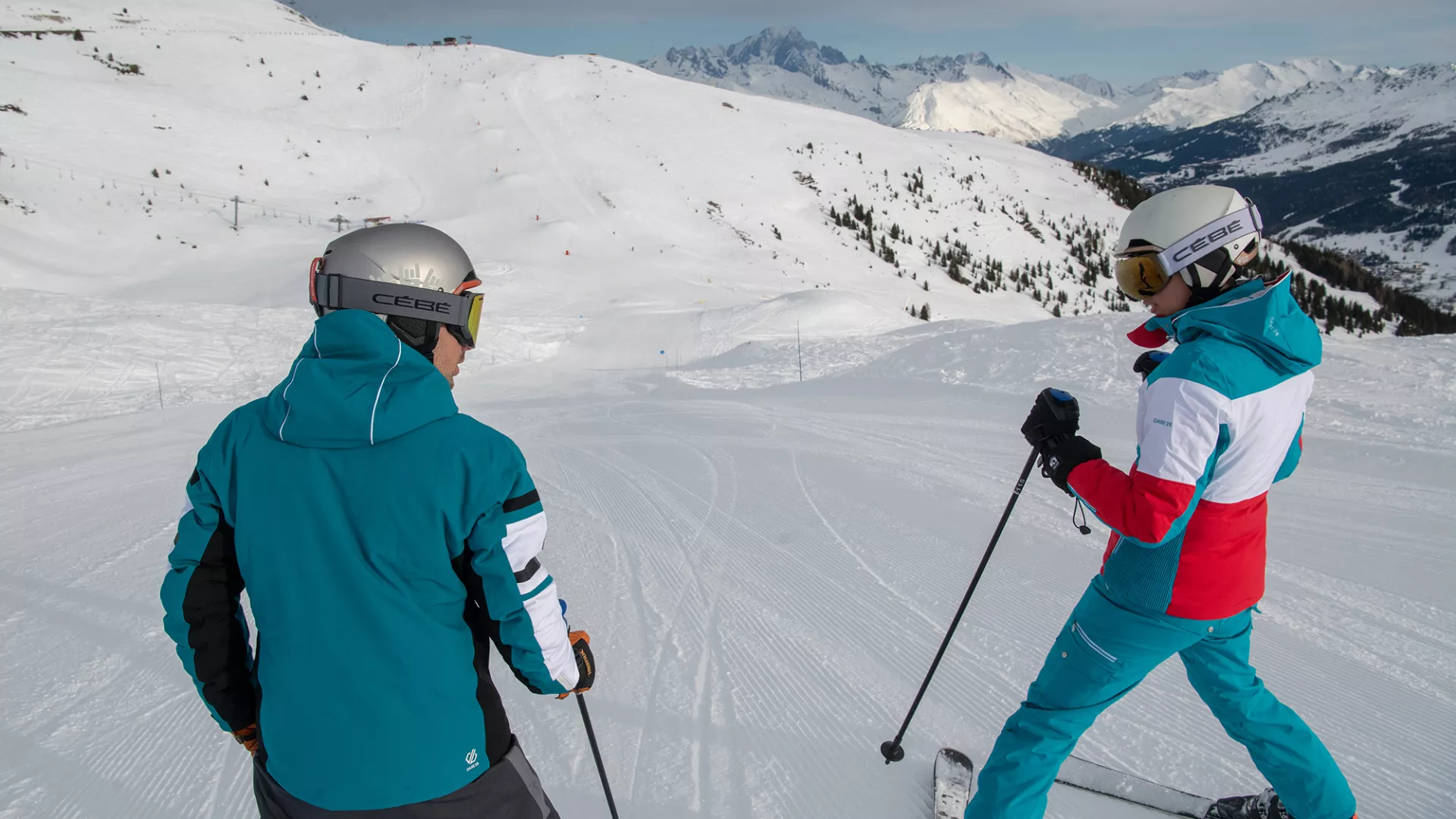 Skifahrer in La Plagne