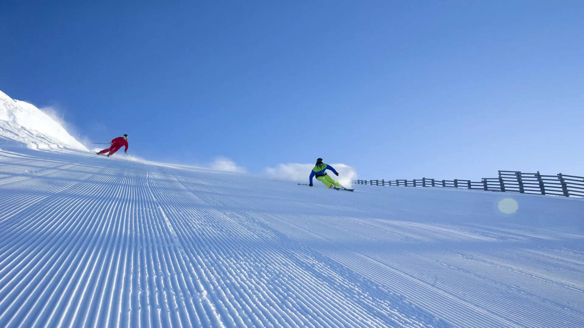 Ski dammée Piste La Plagne