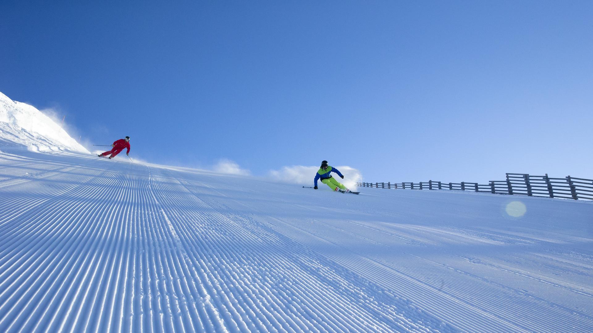 Ski dammée Piste La Plagne