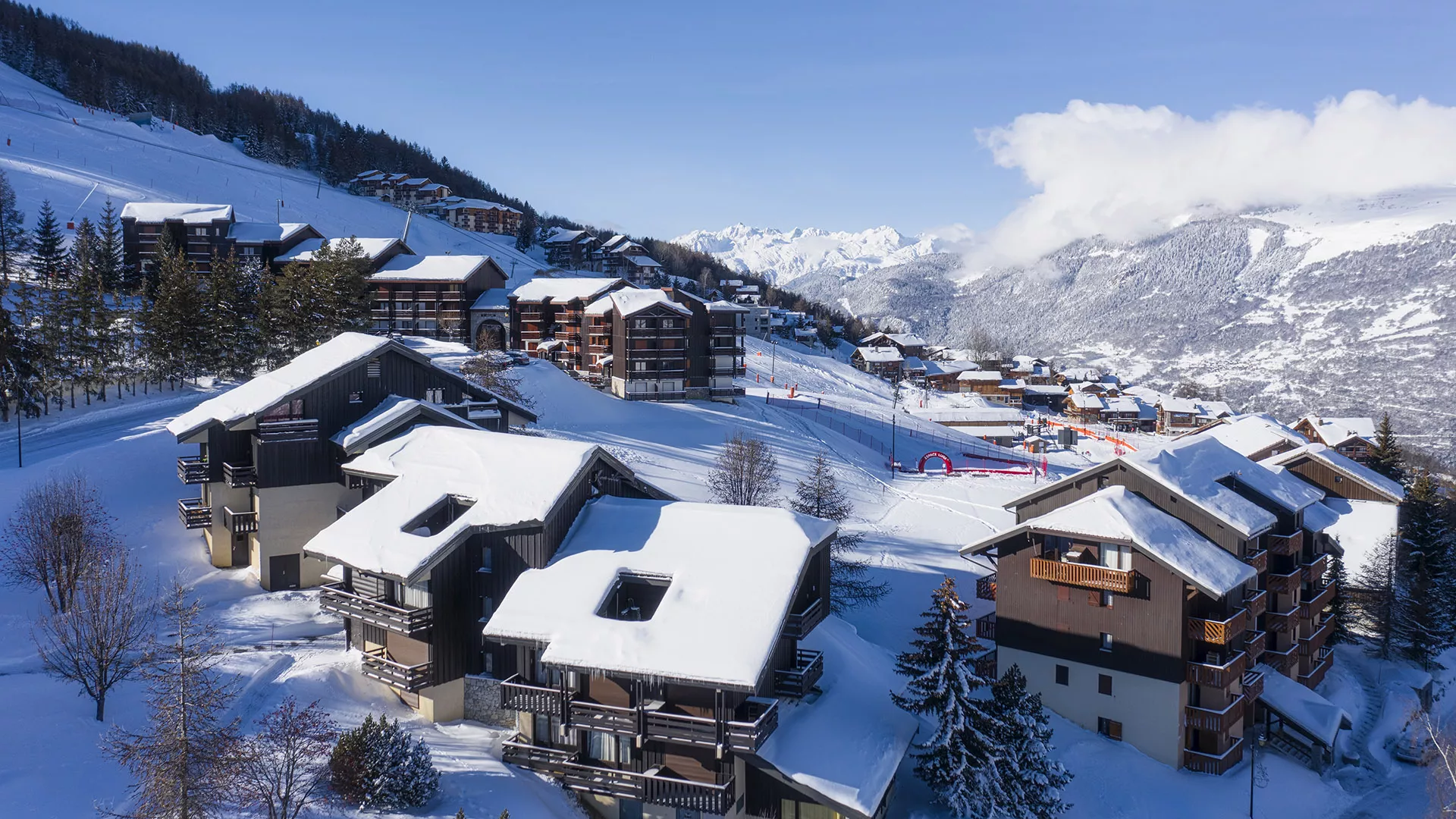 Luftaufnahme von Plagne Montalbert