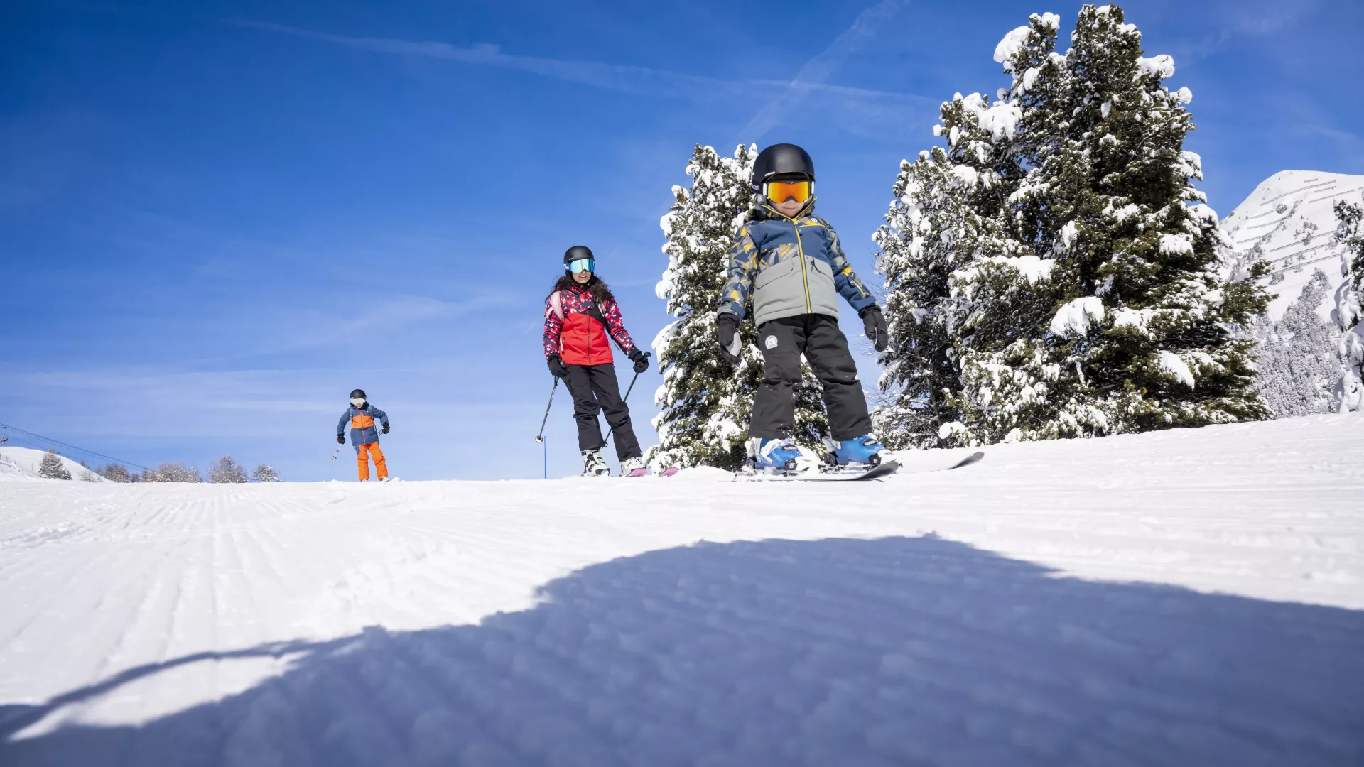 Skifahren mit der Familie 