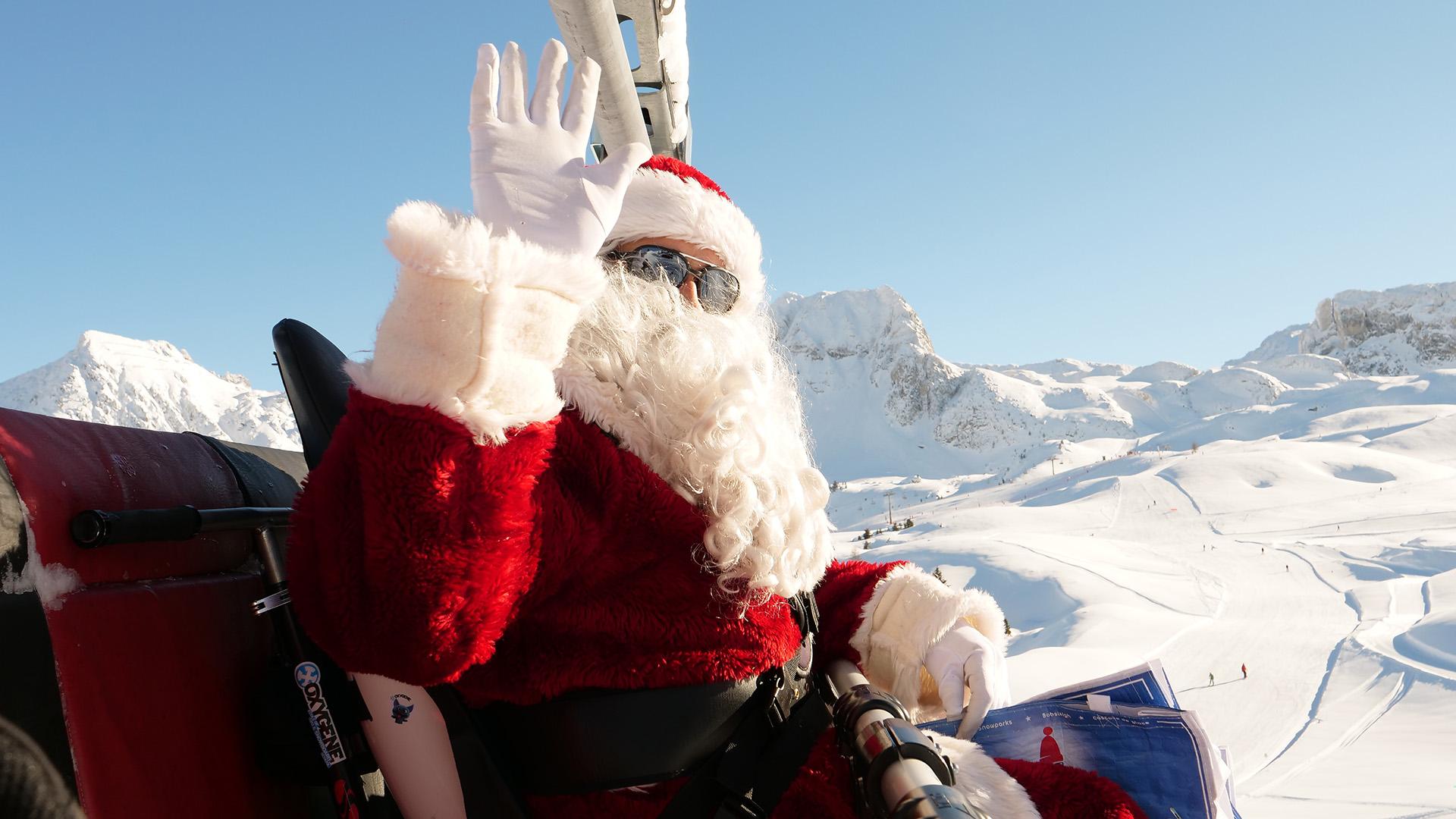 Weihnachtsmann in La Plagne